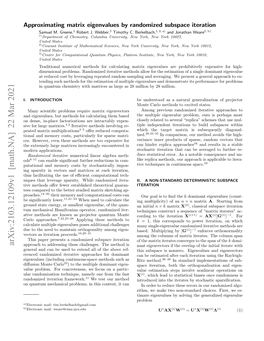 Approximating Matrix Eigenvalues by Randomized Subspace Iteration Samuel M