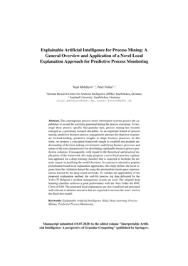 Explainable Artificial Intelligence for Process Mining: a General Overview and Application of a Novel Local Explanation Approach for Predictive Process Monitoring