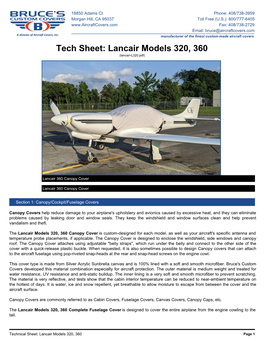 Lancair Models 320, 360 (Lancair-L320.Pdf)