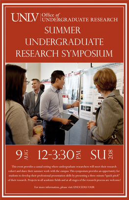 Summer Undergraduate Research Symposium Abstract Booklet