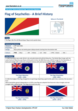 Flag of Seychelles - a Brief History