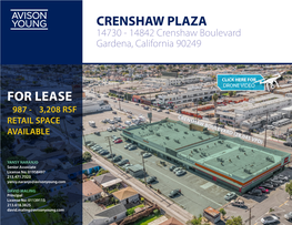 For Lease Crenshaw Plaza