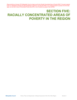 Section Five: Racially Concentrated Areas of Poverty in the Region