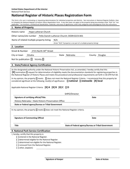 National Register of Historic Places Registration Form