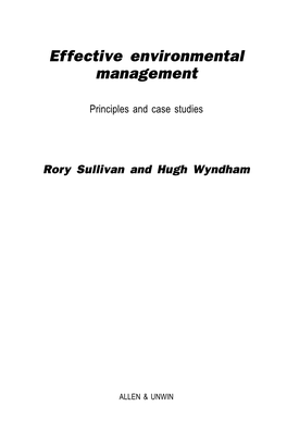 Effective Environmental Management