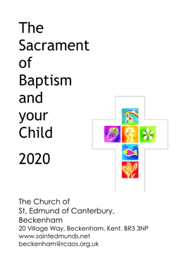 The Sacrament of Baptism and Your Child 2020