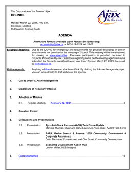 March 22 2021 Council Agenda Package.Pdf