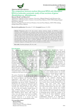 The Comparison Between Nuclear Ribosomal DNA and Chloroplast DNA in Molecular Systematic Study of Four Sections of Genus Dendrobium Sw