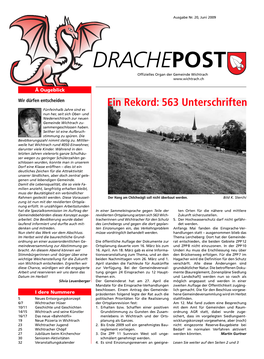 DRACHEPOST Offizielles Organ Der Gemeinde Wichtrach