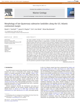 Morphology of Late Quaternary Submarine Landslides Along the U.S