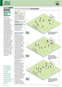 Graham Westley Shooting from Distance “The Ability to Be Able to Contribute a Good Quantity of Goals Is an Important Aspect Of