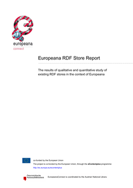 Europeana RDF Store Report