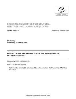 CDCPP (2013) 11 Strasbourg, 13 May 2013