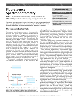 Fluorescence Spectrophotometry Is a Class of Techniques That Assay the State of a Biological Instrumentation for Fluorescence Spectrophotometry
