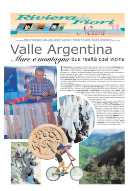 Valle Argentina Mare E Montagna Due Realtà Così Vicine