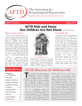 AFTD Kids and Teens Our Children Are Not Alone by Amy Eissler Explore