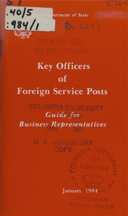 Key Officers Foreign Service Posts