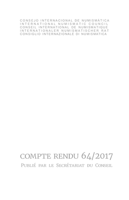 Compte Rendu 64/2017 Publié Par Le Secrétariat Du Conseil