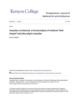 A Formal Analysis of Medieval Â•Œshell-Shapedâ•Š