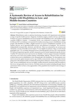 A Systematic Review of Access to Rehabilitation for People with Disabilities in Low- and Middle-Income Countries