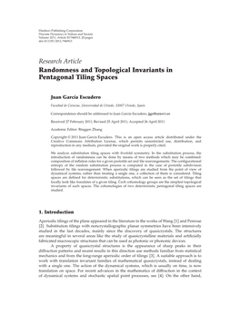 Randomness and Topological Invariants in Pentagonal Tiling Spaces