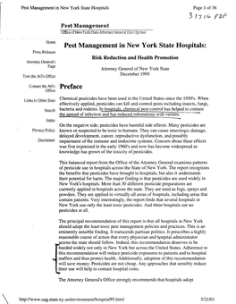 Pest Management in New York State Hospitals Page 1 of 36 3 1716 PDF