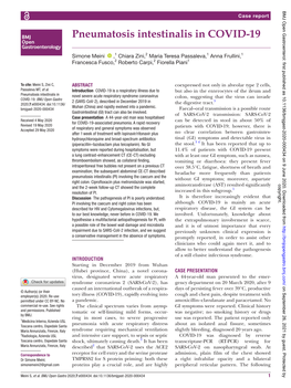 Pneumatosis Intestinalis in COVID-19