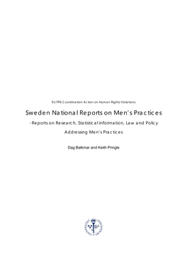 Sweden National Reports on Men's Practices