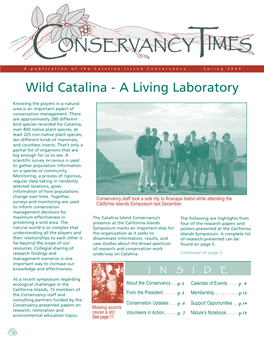 Wild Catalina - a Living Laboratory