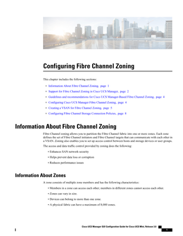 Configuring Fibre Channel Zoning
