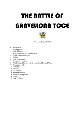 THE Battlc of GRAVELLONA TOCE