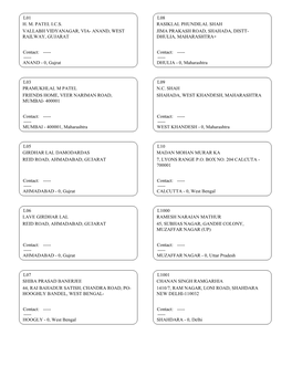 Life Membership List from L01 to L 7091