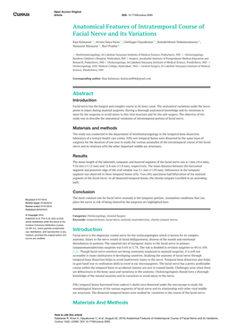 Anatomical Features of Intratemporal Course of Facial Nerve and Its Variations