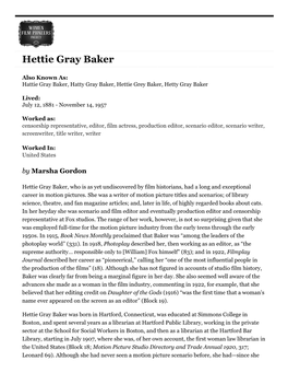 Hettie Gray Baker