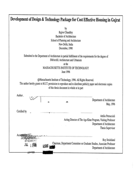 Development of Design & Technology Package for Cost Effective Housing