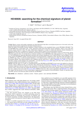 HD 80606: Searching for the Chemical Signature of Planet Formation�,��,�