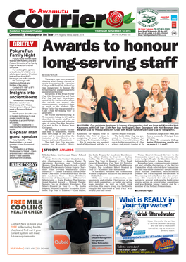 Te Awamutu Courier Thursday, November 12, 2015