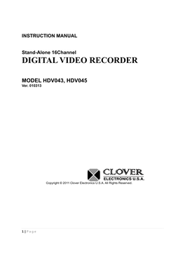 Digital Video Recorder