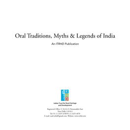 Oral Traditions, Myths & Legends of India