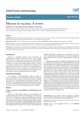 Mercury in Vaccines