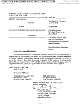 Filed: New York County Clerk 04/19/2018 09:40 Am Index No