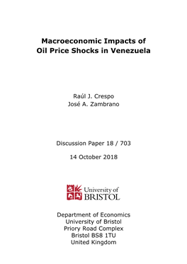 Macroeconomic Impacts of Oil Price Shocks in Venezuela