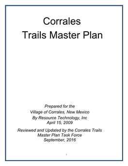 Corrales Trails Master Plan