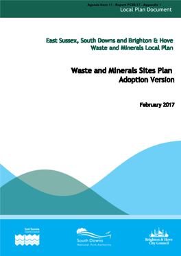 Waste and Minerals Sites Plan 2017 - Adoption Version