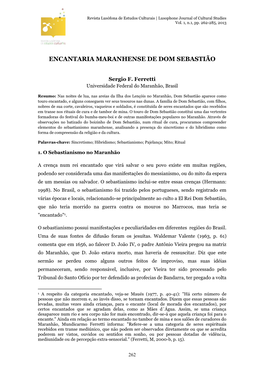 Encantaria Maranhense De Dom Sebastião