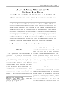 A Case of Primary Aldosteronism with End Stage Renal Disease