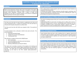 QUARTERLY POLICE and CRIME PLAN PERFORMANCE REPORT 1St January to 31St March 2019