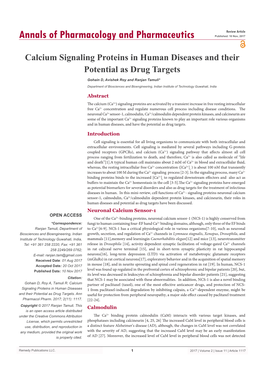 Calcium Signaling Proteins in Human Diseases and Their Potential As Drug Targets