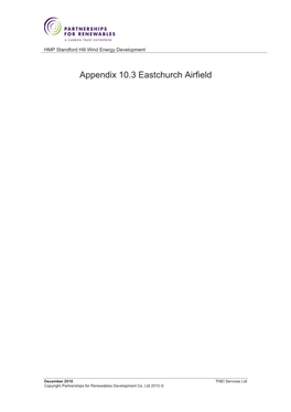 Appendix 10.3 Eastchurch Airfield