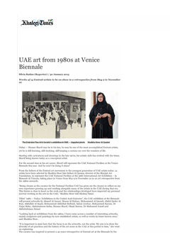 UAE Art from 1980S at Venice Biennale
